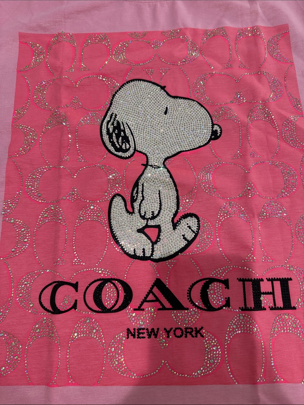 COACH Pink Snoopy Graphic Tee